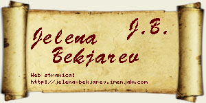 Jelena Bekjarev vizit kartica